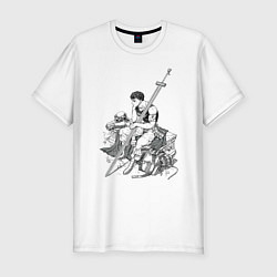 Футболка slim-fit Берсерк манга и аниме, цвет: белый