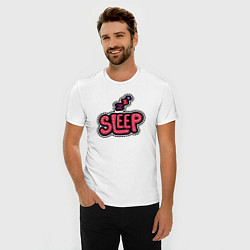 Футболка slim-fit Sleep, цвет: белый — фото 2