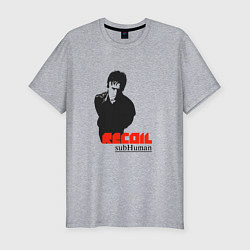 Футболка slim-fit Recoil Subhuman - Alan Wilder from Depeche Mode, цвет: меланж