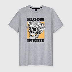 Футболка slim-fit Bloom inside, цвет: меланж