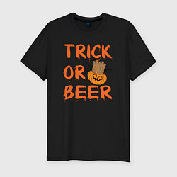 Футболка slim-fit Trick or beer, цвет: черный