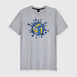 Футболка slim-fit Splash volleyball, цвет: меланж