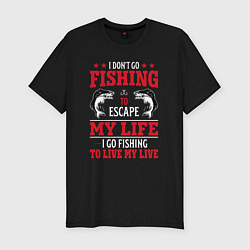 Футболка slim-fit Fishing in my life, цвет: черный