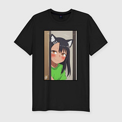 Футболка slim-fit Miss Nagatoro smile, цвет: черный