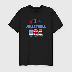 Футболка slim-fit USA volley, цвет: черный