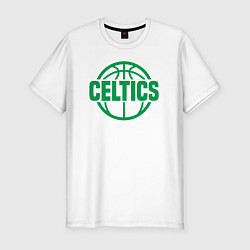 Футболка slim-fit Celtics ball, цвет: белый