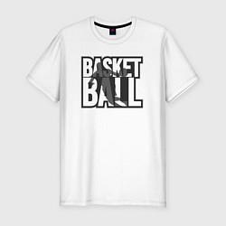 Футболка slim-fit Basketball play, цвет: белый