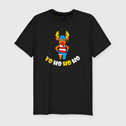 Футболка slim-fit Deer ho ho, цвет: черный