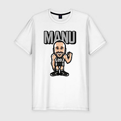 Футболка slim-fit Manu, цвет: белый