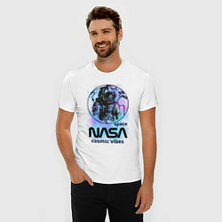 Футболка slim-fit Космонавт nasa, цвет: белый — фото 2