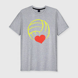 Футболка slim-fit Volley love, цвет: меланж