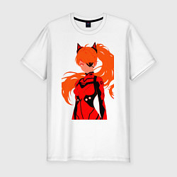 Футболка slim-fit Asuka Langley is Dead Serious, цвет: белый