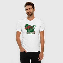 Футболка slim-fit Milwaukee bucks, цвет: белый — фото 2