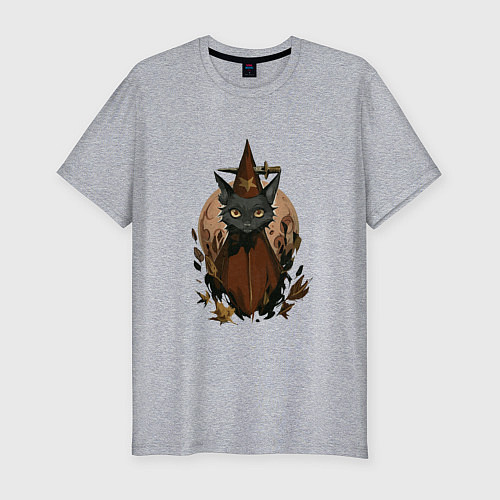 Мужская slim-футболка Мэй Боровски в костюме / Меланж – фото 1