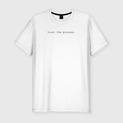 Футболка slim-fit Trust the process on white, цвет: белый