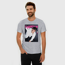 Футболка slim-fit Changbin Rock Star Stray Kids, цвет: меланж — фото 2