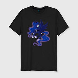 Футболка slim-fit Принцесса Луна из My Little Pony в кино, цвет: черный