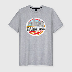 Футболка slim-fit Barcelona city, цвет: меланж