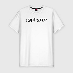 Футболка slim-fit I cant sleep, цвет: белый