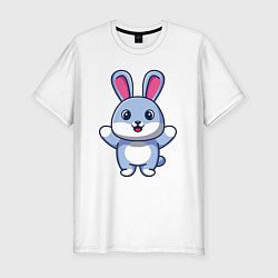 Футболка slim-fit Hello bunny, цвет: белый