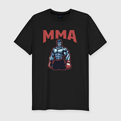 Футболка slim-fit MMA боец, цвет: черный