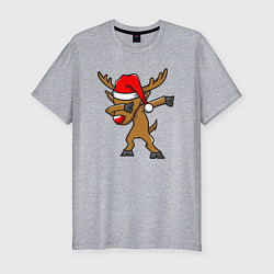 Футболка slim-fit Deer dabbing, цвет: меланж