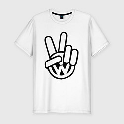 Футболка slim-fit Volkswagen peace, цвет: белый