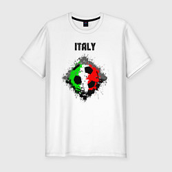Футболка slim-fit Команда Италии, цвет: белый