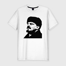 Футболка slim-fit Ленин в шапке, цвет: белый