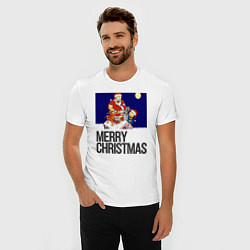 Футболка slim-fit Merry Christmas Simpsons, цвет: белый — фото 2