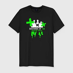 Футболка slim-fit Bastards of 69 green day tribute, цвет: черный