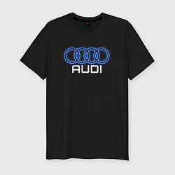 Футболка slim-fit Audi neon art, цвет: черный