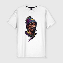 Футболка slim-fit Snoop dogg head, цвет: белый