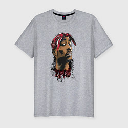 Футболка slim-fit 2 Pac, цвет: меланж