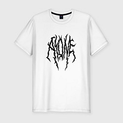 Футболка slim-fit Alone чёрный шрифт, цвет: белый