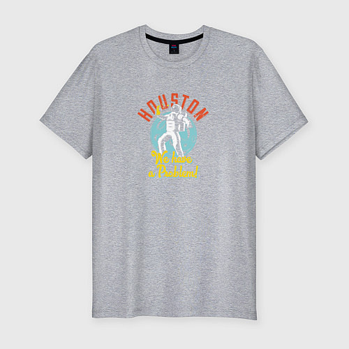 Мужская slim-футболка Хьюстон / Меланж – фото 1
