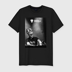 Футболка slim-fit Boris Brejcha high tech minimal, цвет: черный