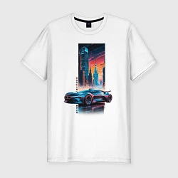 Футболка slim-fit Москва 2082, цвет: белый