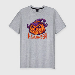 Футболка slim-fit Halloween праздник, цвет: меланж