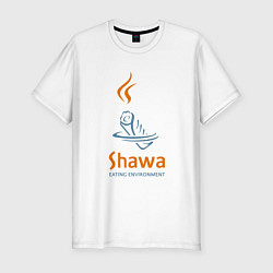 Футболка slim-fit Shawa eating environment, цвет: белый