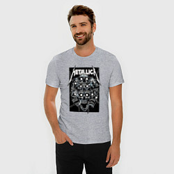 Футболка slim-fit Metallica - skulls, цвет: меланж — фото 2