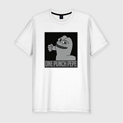 Футболка slim-fit One punch pepe, цвет: белый