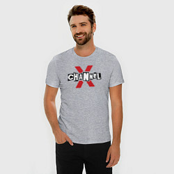 Футболка slim-fit Channel X из GTA V, цвет: меланж — фото 2