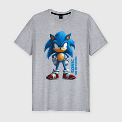 Футболка slim-fit Sonic - poster style, цвет: меланж