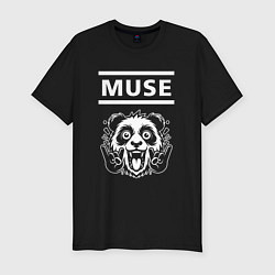 Футболка slim-fit Muse rock panda, цвет: черный