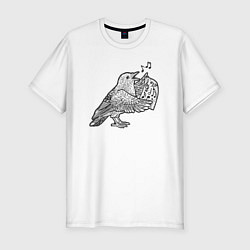 Футболка slim-fit Bird song, цвет: белый