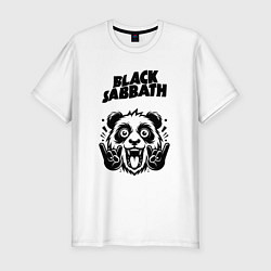 Футболка slim-fit Black Sabbath - rock panda, цвет: белый