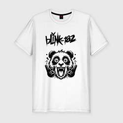 Футболка slim-fit Blink 182 - rock panda, цвет: белый