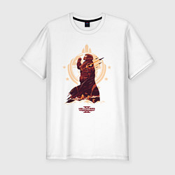 Футболка slim-fit Helldivers 2: Paratroopers Symbol, цвет: белый