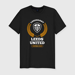 Футболка slim-fit Лого Leeds United и надпись legendary football clu, цвет: черный